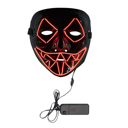 LED masker Killer smile rood - Halloween