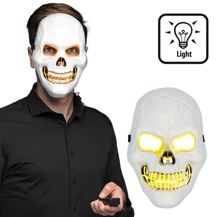 LED masker killer skelet - Halloween