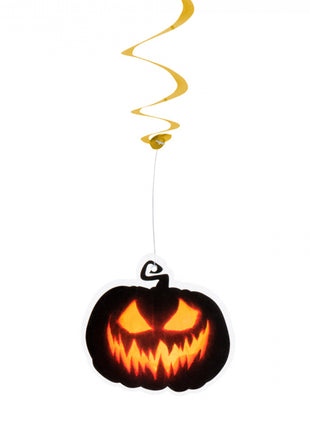 Halloween - Swirl slinger Creepy Pumpkin - 2 stuks - 85 cm