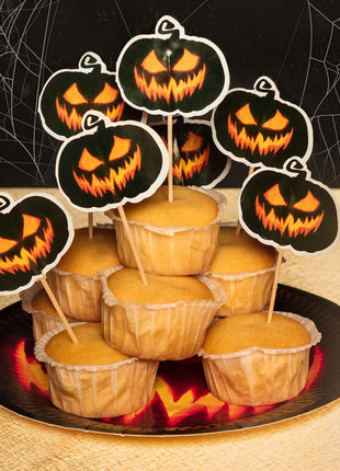 Halloween - Paper plates Creep Pumpkin - 10 pieces - 23 cm