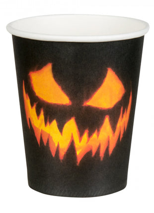 Halloween - Paper cups Creepy Pumpkin - 10 pieces - 21 cl