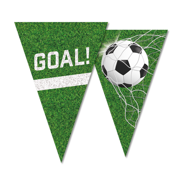 Voetbal Vlaggenlijn / slinger - 10 meter - 30 x 20 cm vlaggetjes