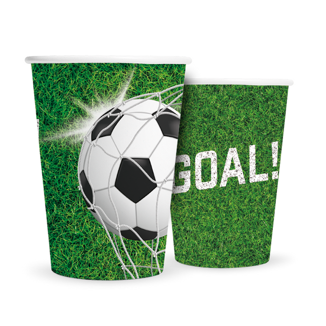 Voetbal Papieren bekertjes - 8 stuks