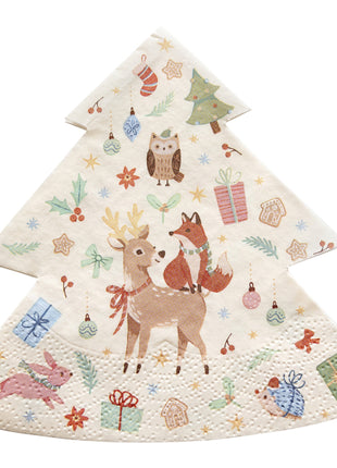 Christmas napkins - 12 pieces - 33 x 33 cm - Winter Woodland