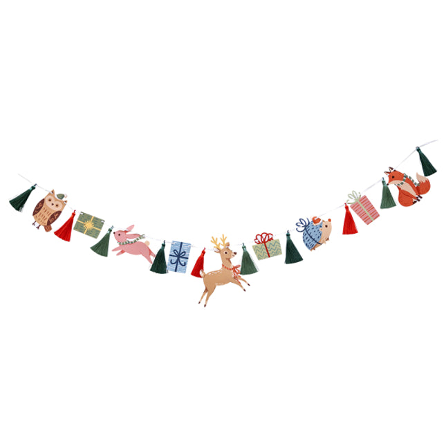 Kerst tassel slinger - 200 cm - Winter Woodland