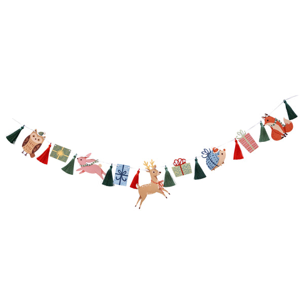 Kerst tassel slinger - 200 cm - Winter Woodland