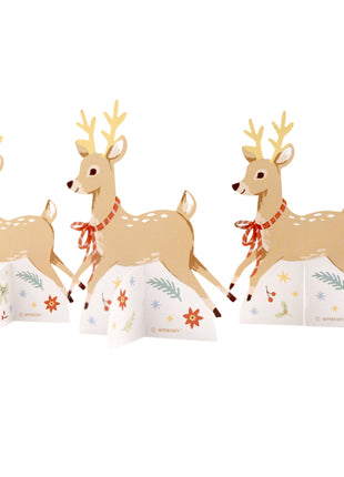 Christmas table decoration deer - 8 pieces - Winter Woodland