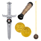 Piraten Accessoires (telescoop, dolk, amulet en 2 munten)
