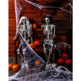 Halloween Spinnenweb met 25 Spinnen - Wit Spinrag 500g