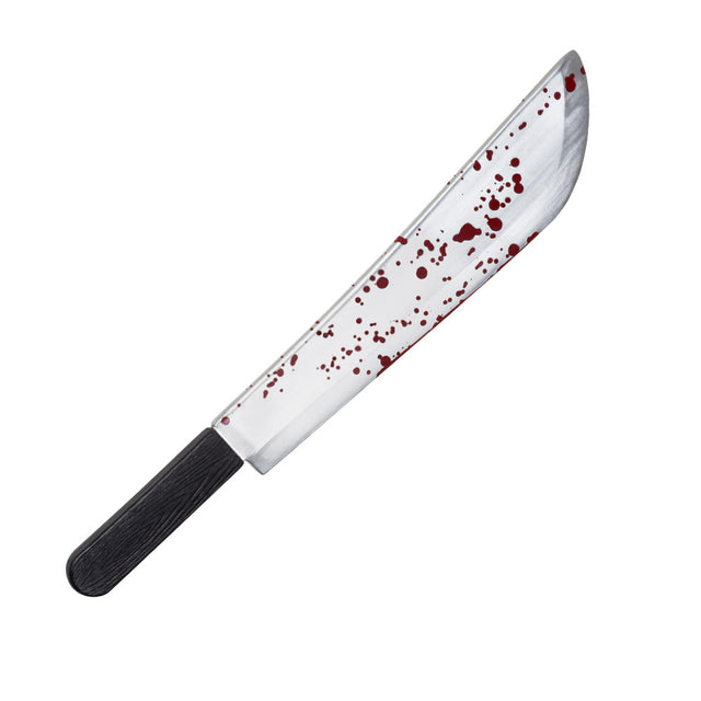 Horror Machete met Bloed – 53 cm – Halloween Plastic Nepwapen