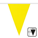 Polyester vlaggenlijn / slinger - 6 meter - geel vlaggetjes