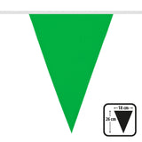 Polyester vlaggenlijn / slinger - 6 meter - groen vlaggetjes