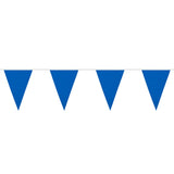 Polyester vlaggenlijn / slinger - 6 meter - blauw vlaggetjes