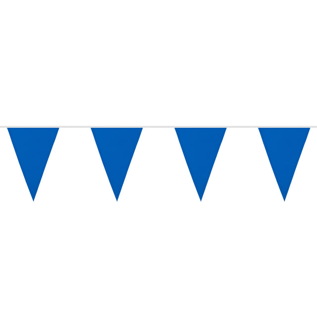 Polyester vlaggenlijn / slinger - 6 meter - blauw vlaggetjes