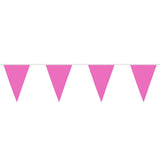 Polyester vlaggenlijn / slinger - 6 meter - roze vlaggetjes