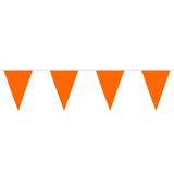 Polyester vlaggenlijn / slinger - 6 meter - oranje vlaggetjes