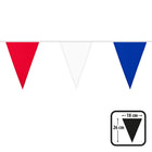 Polyester vlaggenlijn / slinger - 6 meter - rood wit blauw vlaggetjes