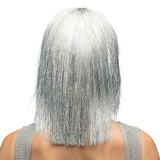 Pruik Crazy - zilver