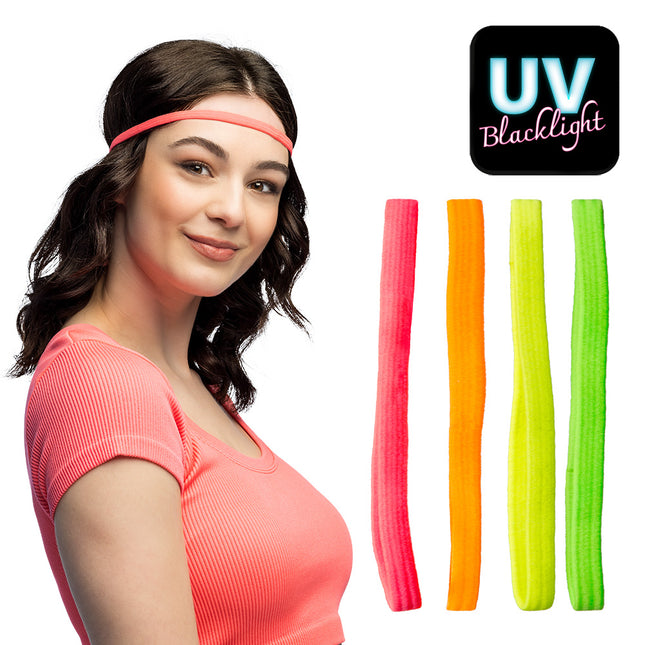 Elastieke haarbandjes - 4 neon kleuren