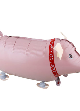 Folienballon „Walking Pig“ – 64 x 53 cm