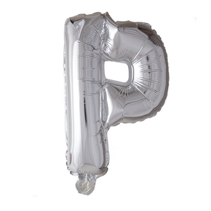 Folieballon - 40 cm - zilver - letters