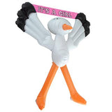 Opblaasbare ooievaar - 70 cm -  2 banners (boy & girl)