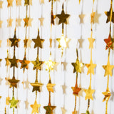 Sterren foliegordijn - 200 x 100 cm - goud