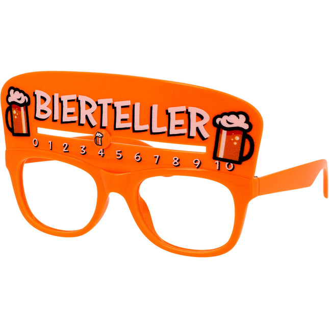 Partybril - Bierteller - oranje