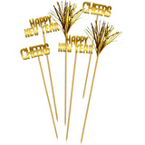 Glas decoratie set - 12 stuks - BlackGold HNY