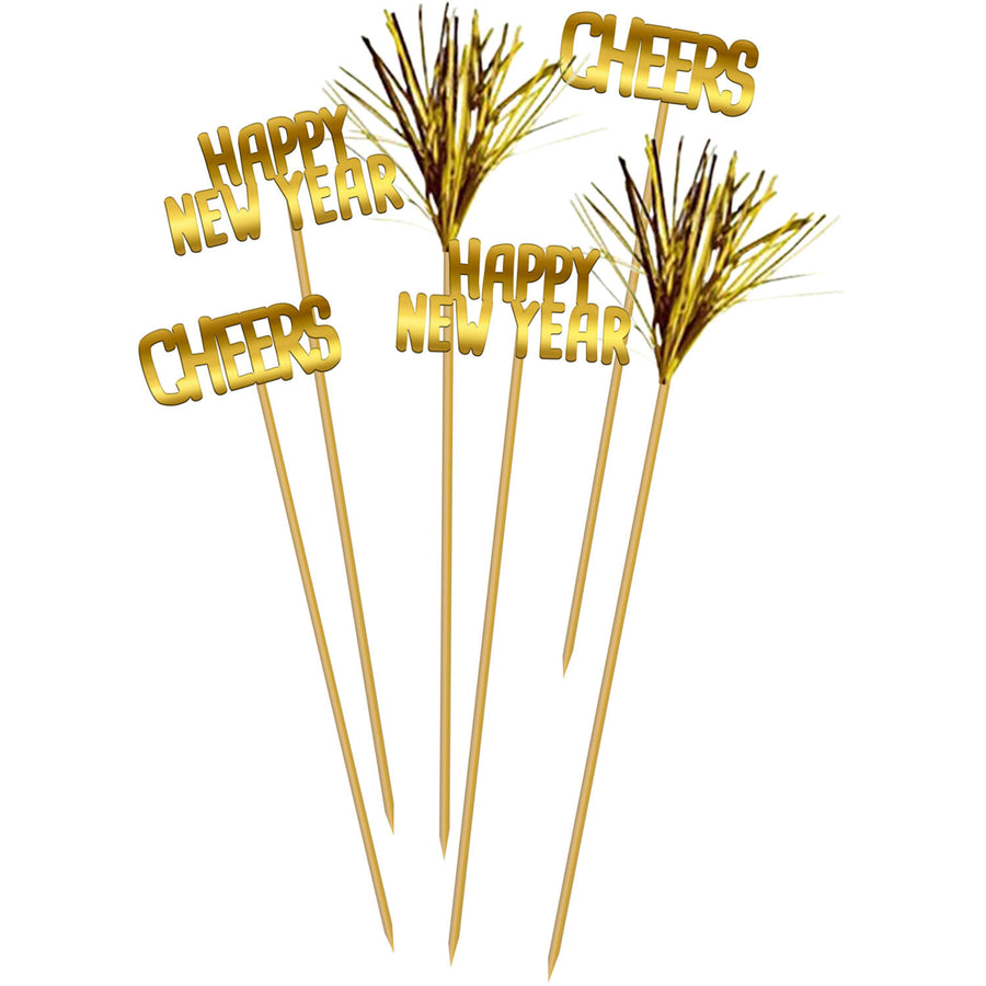 Glas decoratie set - 12 stuks - BlackGold HNY