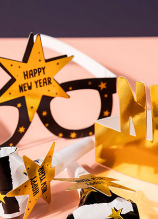 Frohes Neues Jahr-Partypaket – 28 Stück – BlackGold HNY