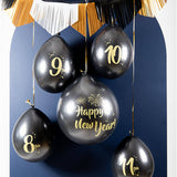 Set countdown ballonnen – 5 stuks - BlackGold HNY