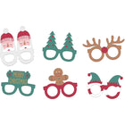 Kerst brillen - 6 stuks - Holly Jolly