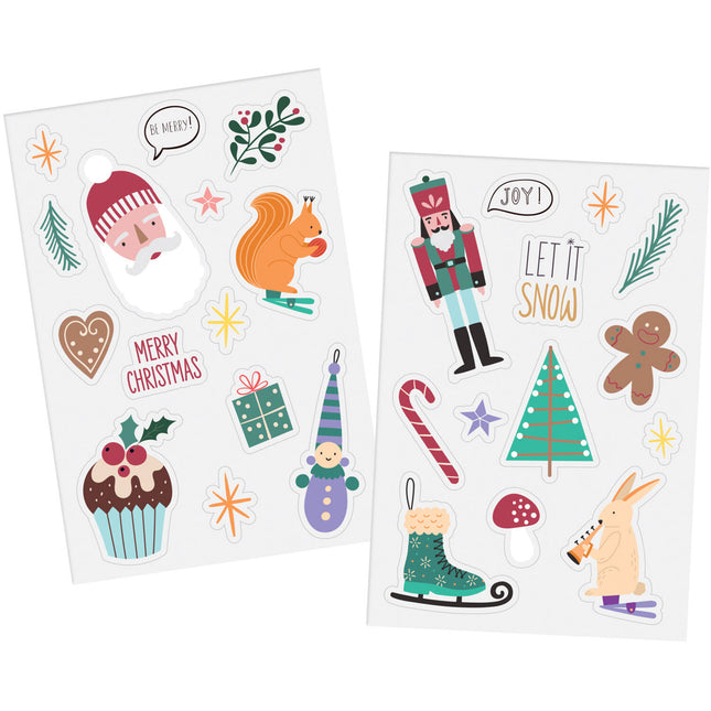 Raamstickers kerst - 27 stuks - Holly Jolly