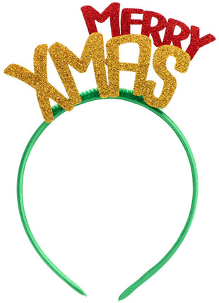 Kerst tiara - Merry Xmas - glitter