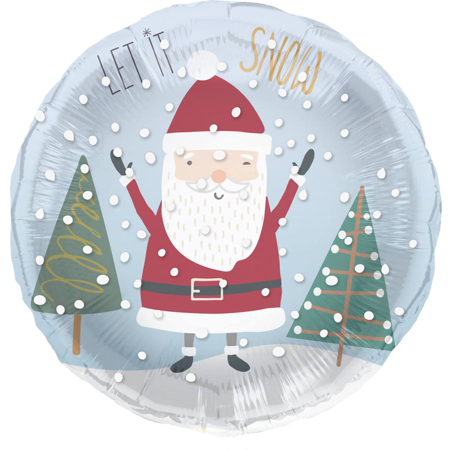 Folieballon 'Let it snow' - 45 cm - Holly Jolly