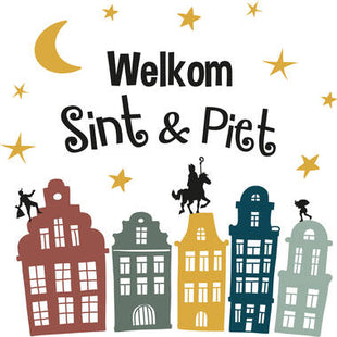 Willkommen Sint &amp; Piet – Fensteraufkleber