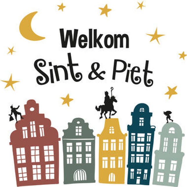 Welkom Sint & Piet - Raamstickers