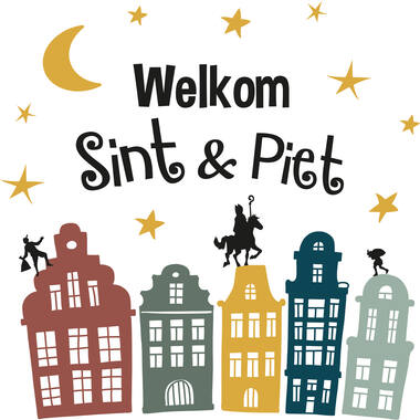 Welkom Sint & Piet - Raamstickers