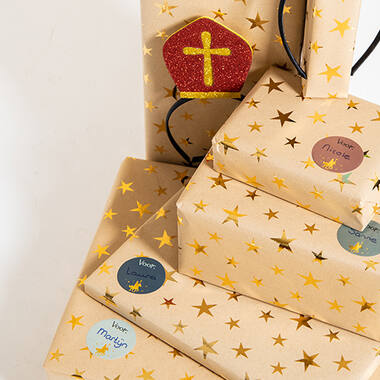 Welkom Sint & Piet - Naamstickers