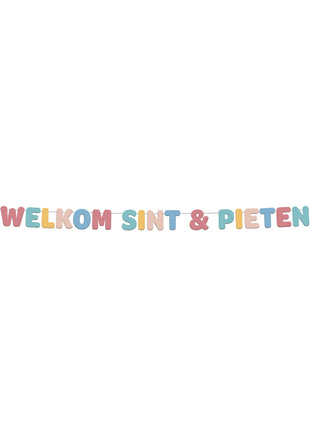 Welcome Sint &amp; Pieten - Buchstabengirlande - 150 cm