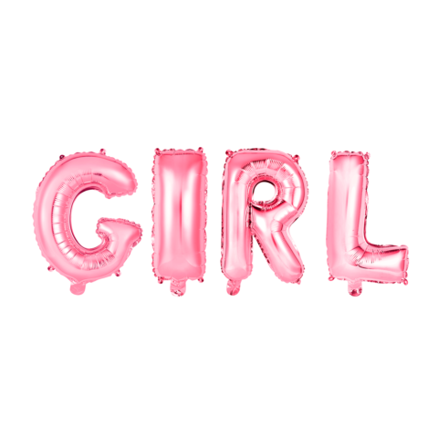 Girl Folieballon - 40 cm - roze