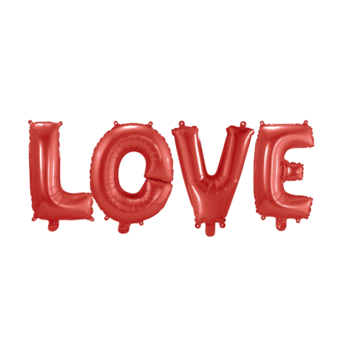 Folieballon - 40 cm - Love - rood