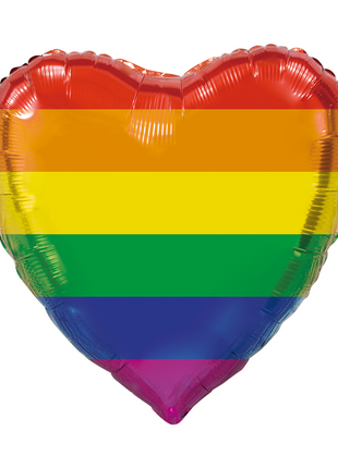 Rainbow Heart Foil Balloon - 91 cm