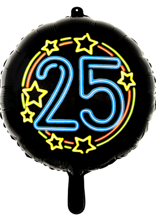 25 years Foil Balloon - 45 cm - Neon