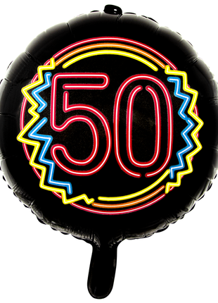 50 Jahre Folienballon - 45 cm - Neon