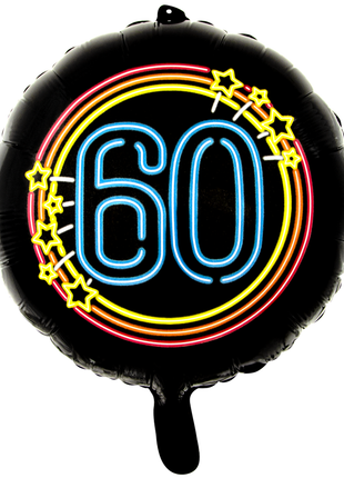 60 years Foil Balloon - 45 cm - Neon