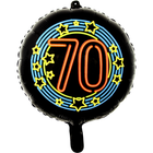70 jaar Folieballon - 45 cm - Neon