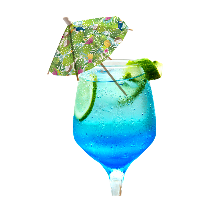 Aloha parasol cocktailprikkers - 6 stuks