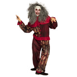 Zombie masker clown met pruik